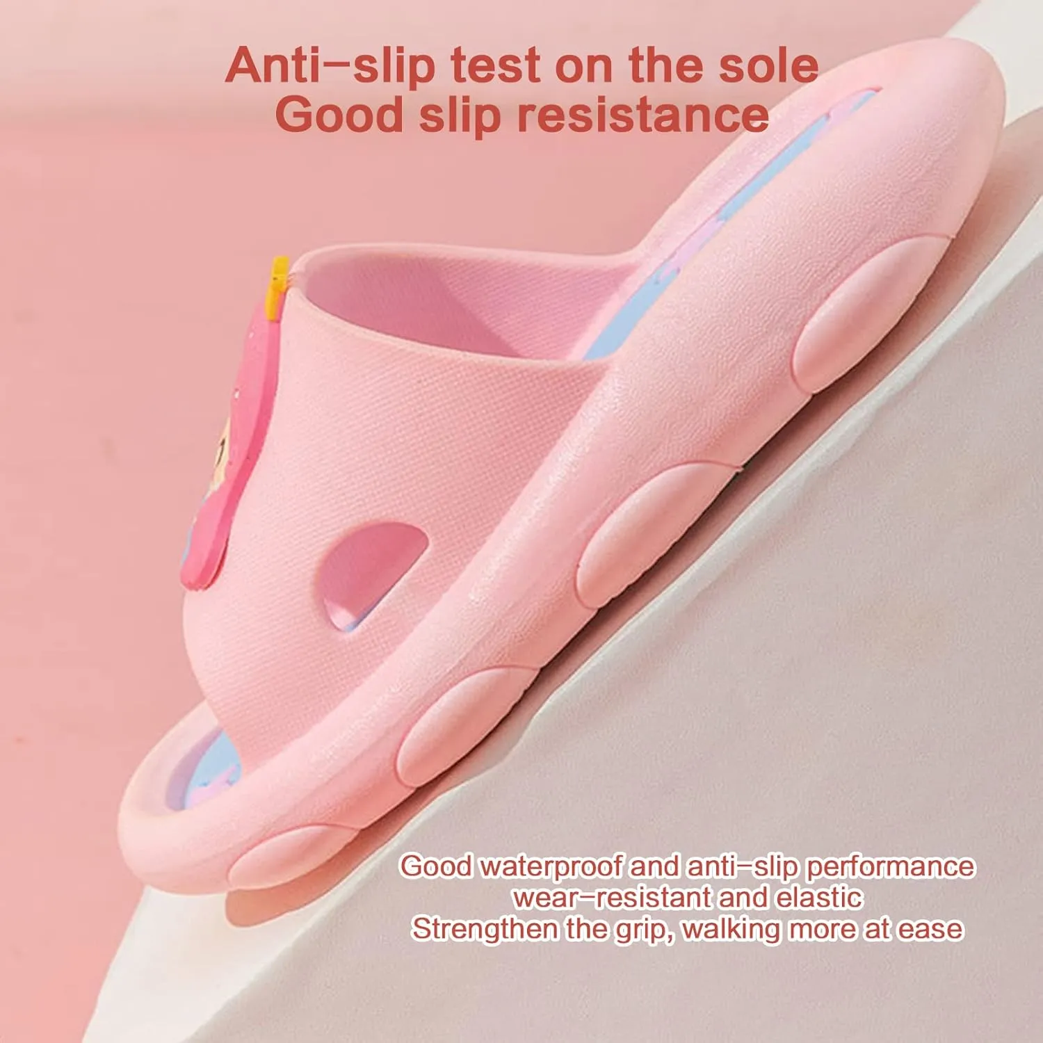 Cute 3D Cartoon Slides Slippers,Toddler Cloud Non-Slip Open Toe Slides,Girls Boys Beach Shower Bathroom Slippers