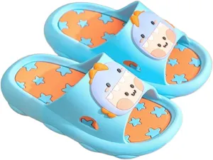 Cute 3D Cartoon Slides Slippers,Toddler Cloud Non-Slip Open Toe Slides,Girls Boys Beach Shower Bathroom Slippers