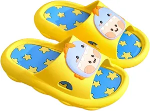 Cute 3D Cartoon Slides Slippers,Toddler Cloud Non-Slip Open Toe Slides,Girls Boys Beach Shower Bathroom Slippers