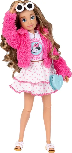 Disney ily 4EVER Dolls Minnie 11.5" Tall with 13 Points of Articulation, Two Complete Mix-and-Match Outfits and Glittery Mickey Ring for You!