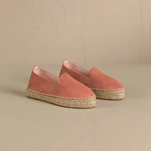 Double Sole Espadrilles in Suede Terracotta