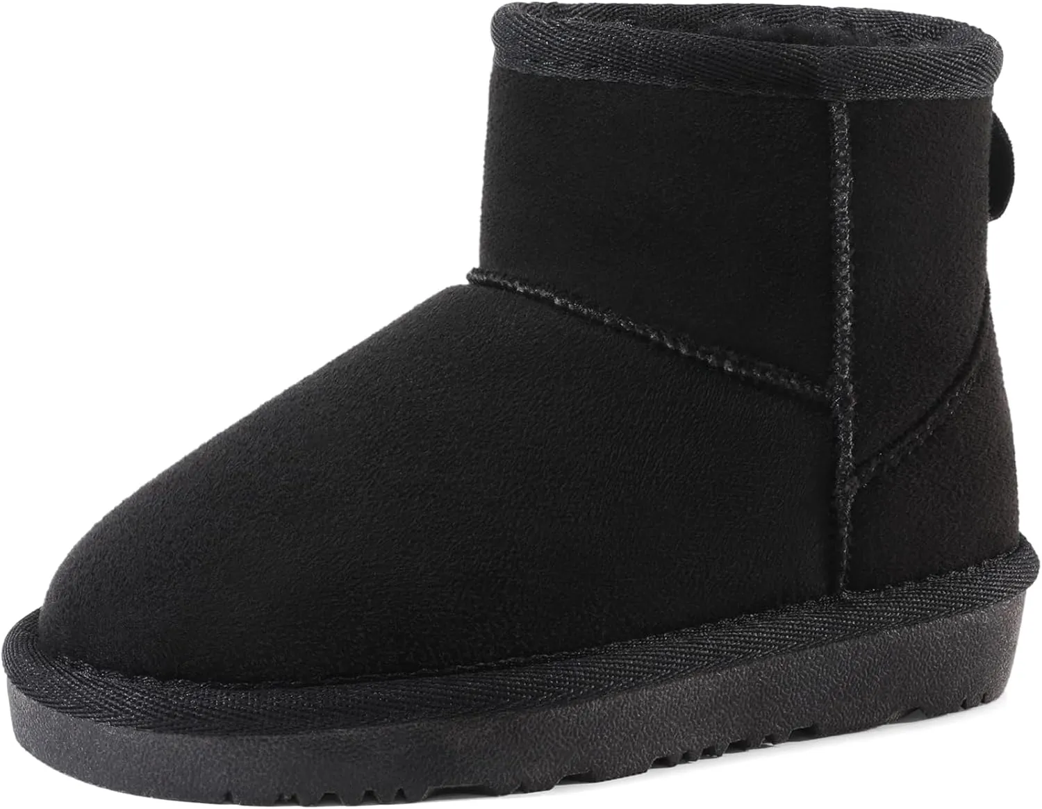 DREAM PAIRS Girls Boys Boots Kids Winter Ankle Faux Fur Lined Snow Shoes FuzzyClassic Kid's Low Boot for Toddler/Little Kid/Big Kid