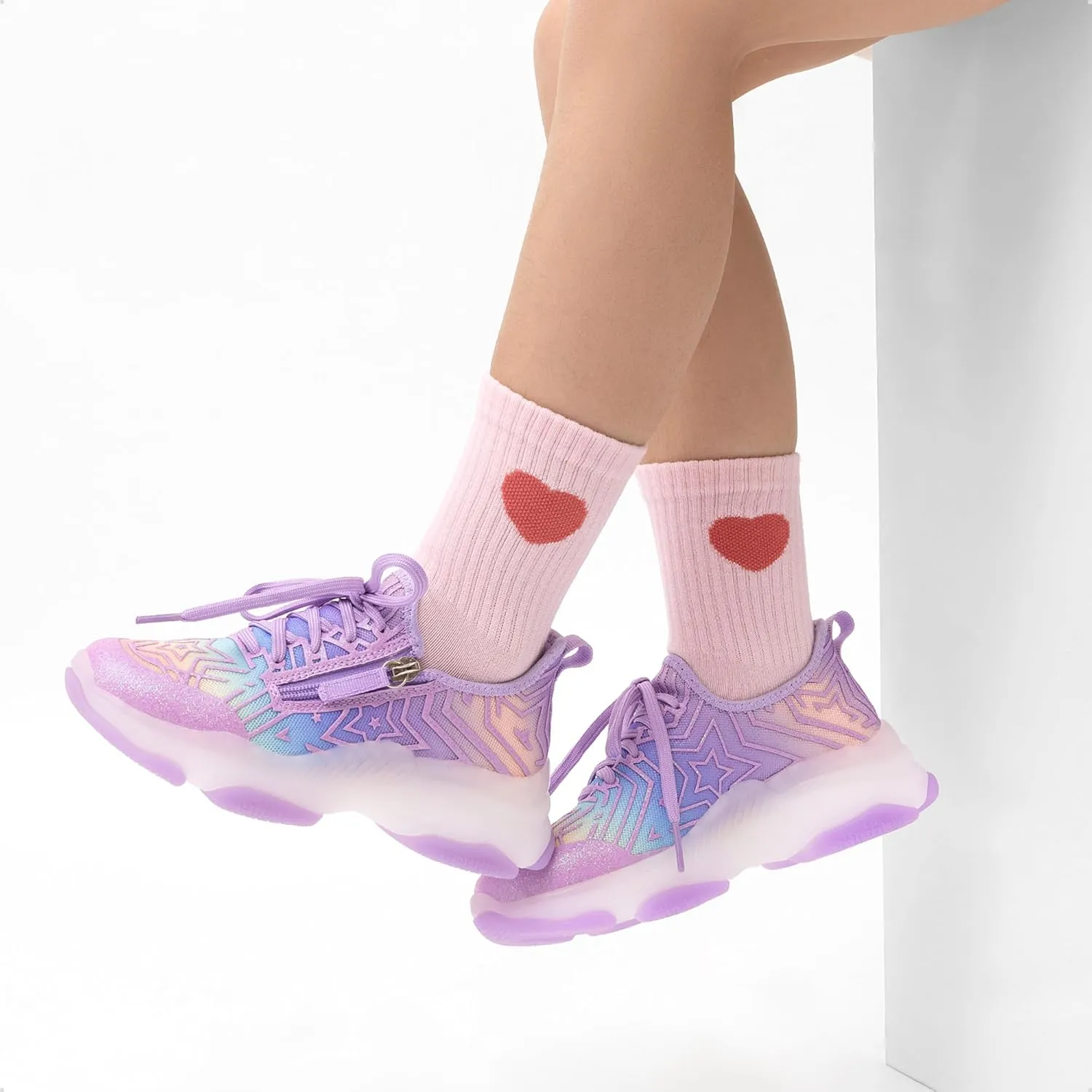 DREAM PAIRS Kids Girls Sneakers Zipper Casual Shoes Jelly Sole Sports Shoes Lightweight Walking Shoes