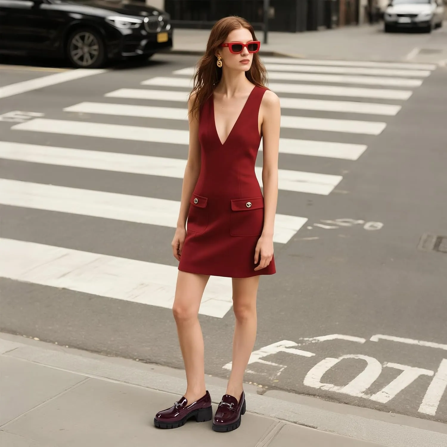 DREAM PAIRS Loafers for Women Platform Chunky Loafers Slip On Casual Shoes