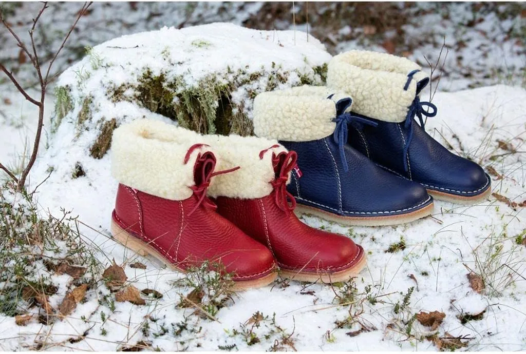 Duckfeet Arhus Unisex Wool-Lined Pebbled Leather Boot -