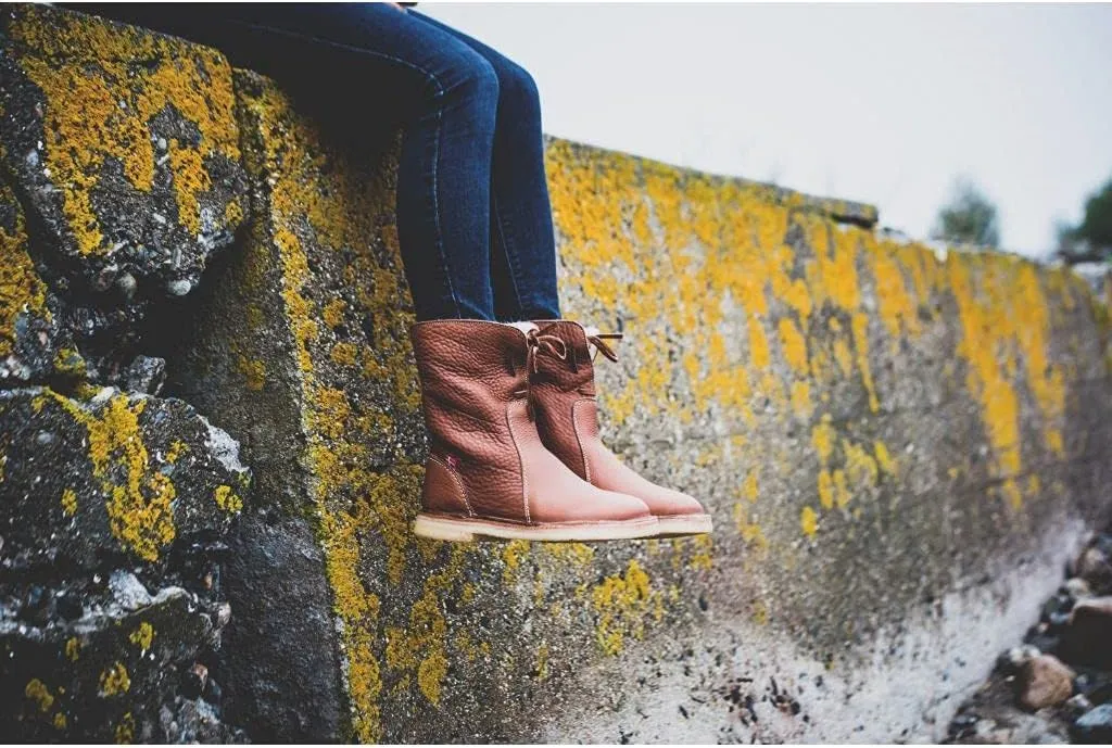 Duckfeet Arhus Unisex Wool-Lined Pebbled Leather Boot -
