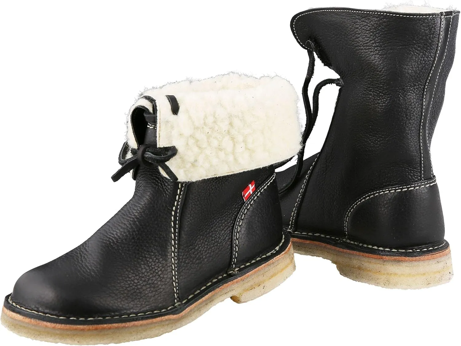 Duckfeet Arhus Unisex Wool-Lined Pebbled Leather Boot -