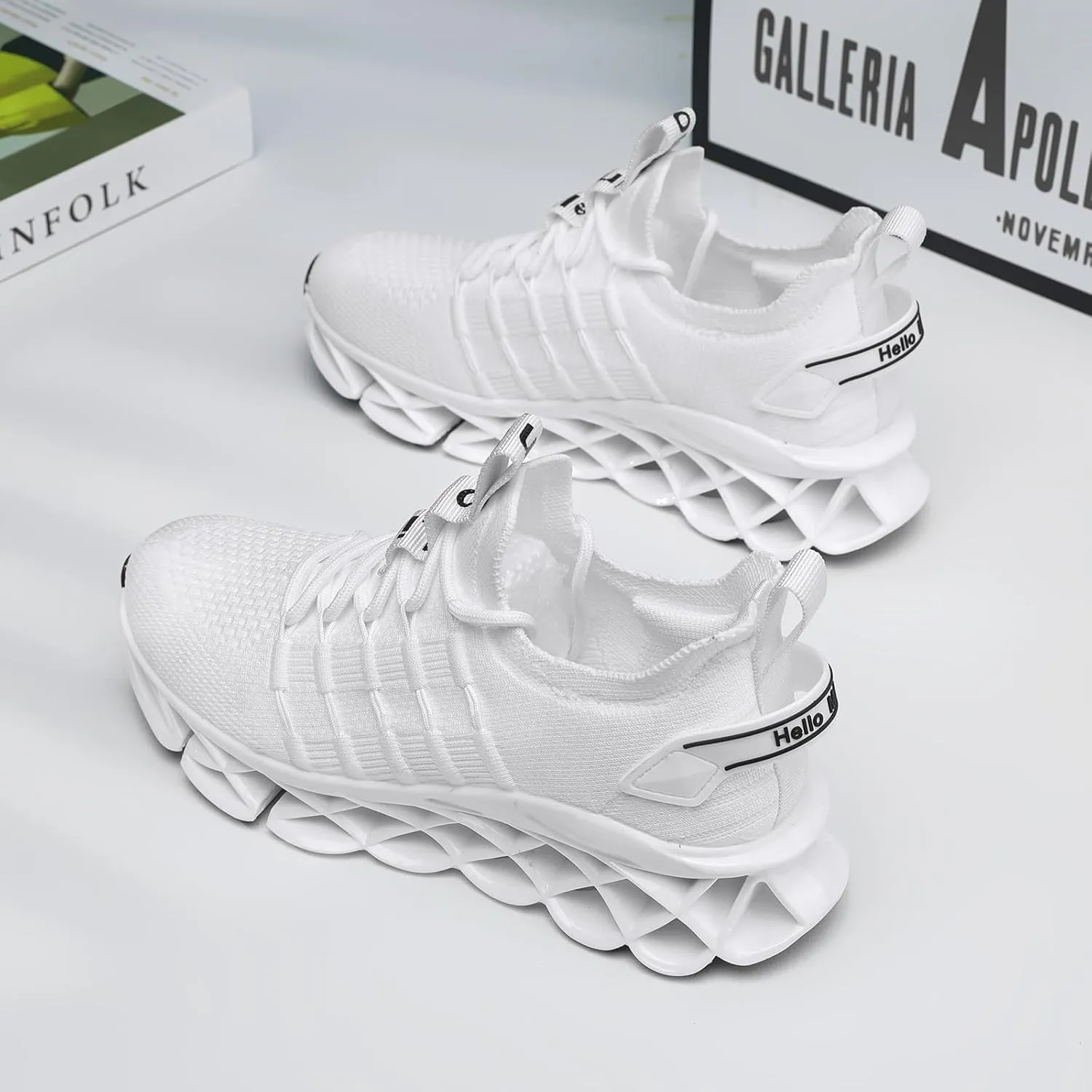 DUDHUH Women's Fashion Sneakers Womens Shoes Slip On Work Casual Comfortable Gym Walking Shoes for Women