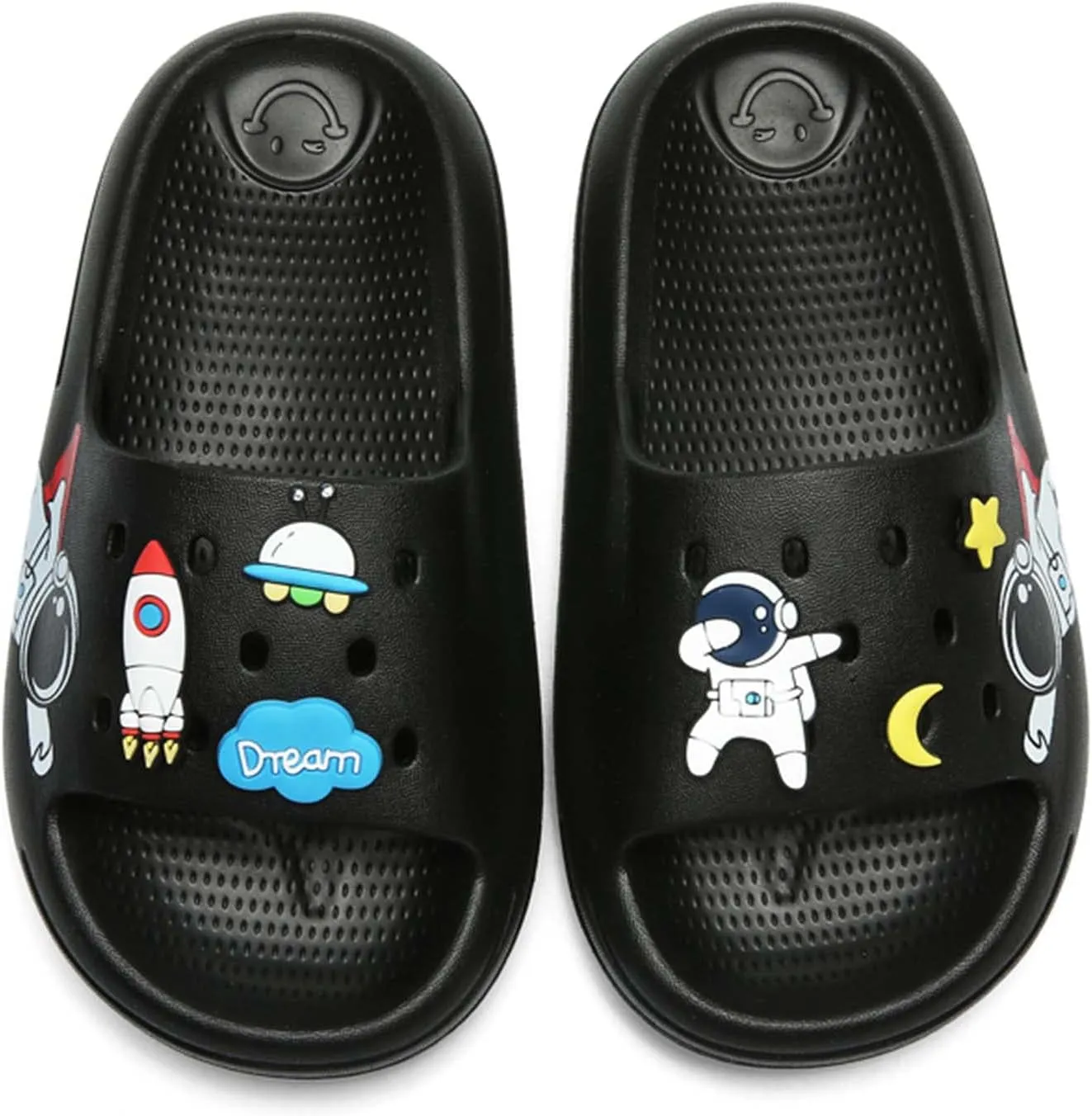 Eliogn Slide Sandals for Boys and Girls Anti-Slip Pillow Slippers Ultra Light Home Slippers Shower Summer Sandals Water Shoes (Little Kid/Big Kid)