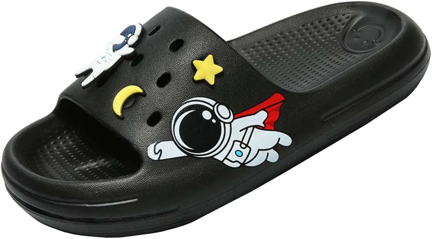 Eliogn Slide Sandals for Boys and Girls Anti-Slip Pillow Slippers Ultra Light Home Slippers Shower Summer Sandals Water Shoes (Little Kid/Big Kid)