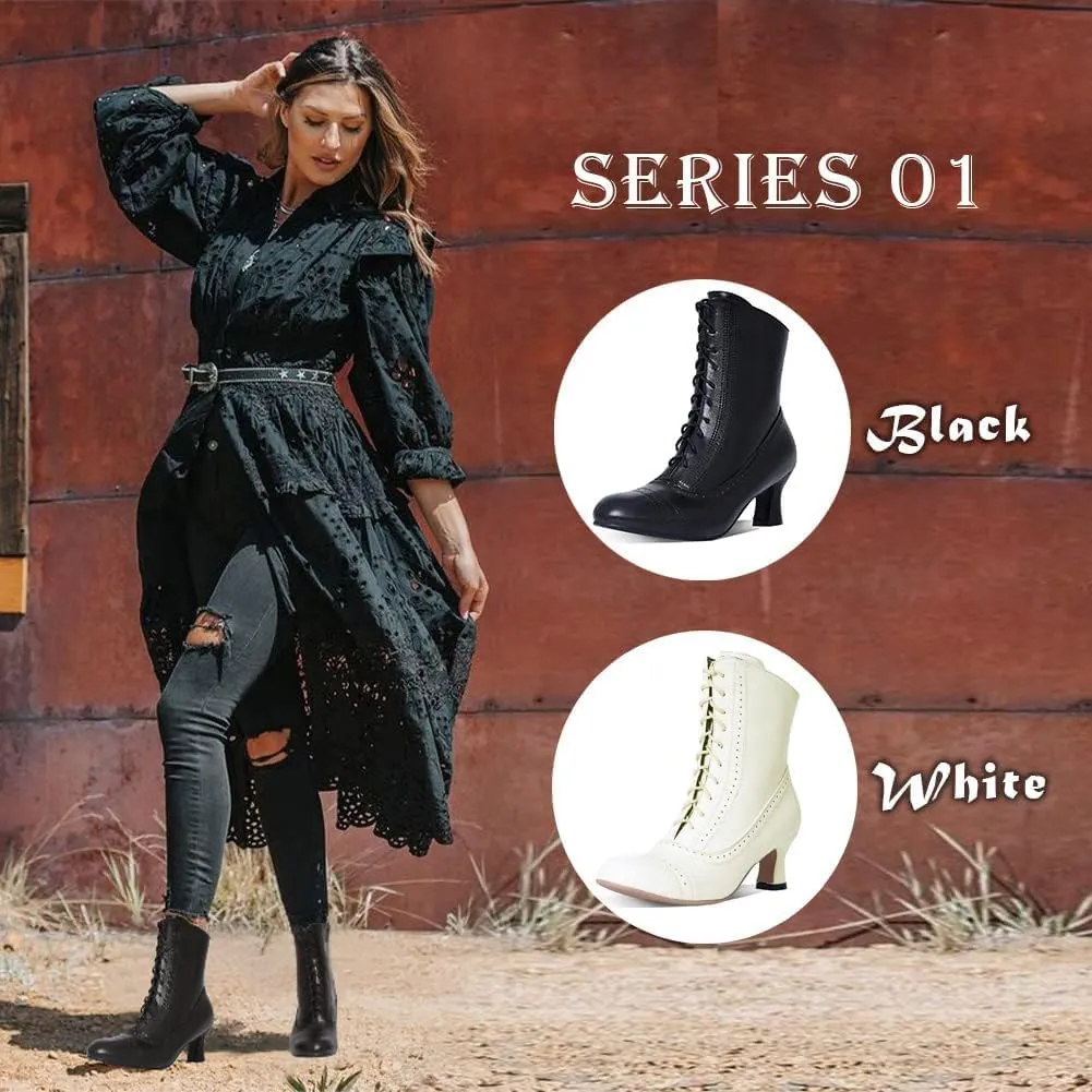 Erocalli Victorian Witch Costume Shoes - Women's Pirate Vintage Boots