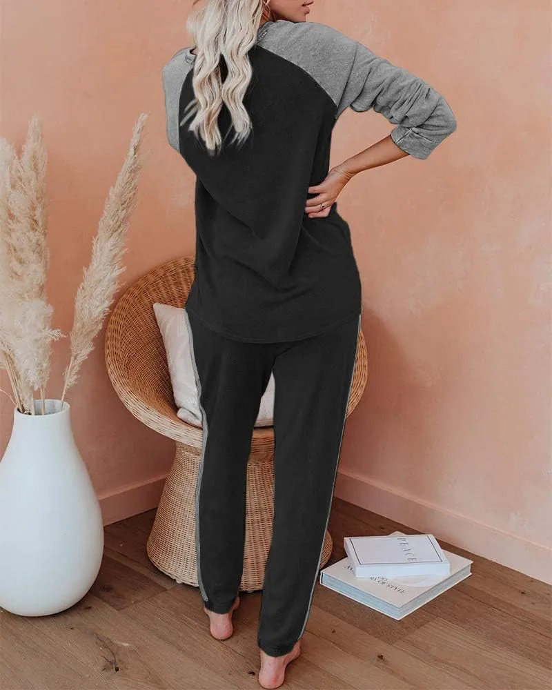 ETCYY NEW Lounge Sets for Women Two Piece Outfits Sweatsuits Sets Long Pant Loungewear Workout Athletic Tracksuits