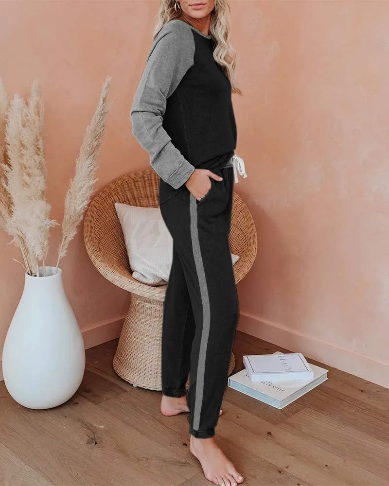 ETCYY NEW Lounge Sets for Women Two Piece Outfits Sweatsuits Sets Long Pant Loungewear Workout Athletic Tracksuits