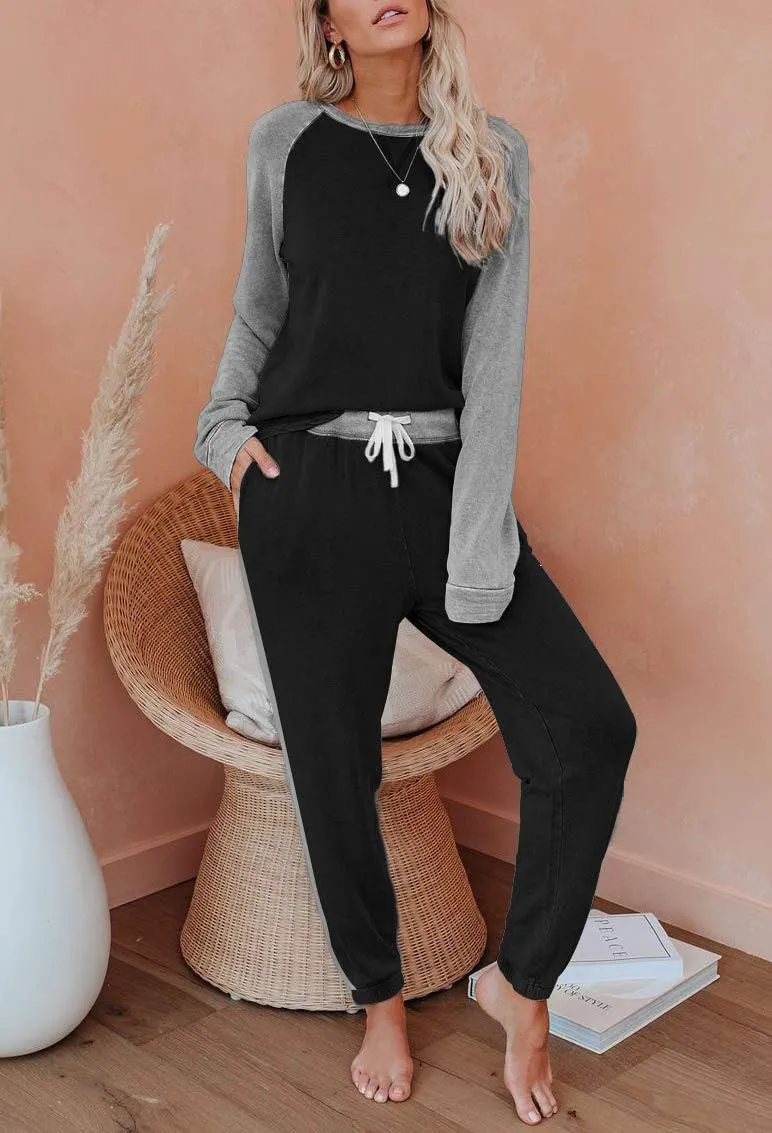 ETCYY NEW Lounge Sets for Women Two Piece Outfits Sweatsuits Sets Long Pant Loungewear Workout Athletic Tracksuits