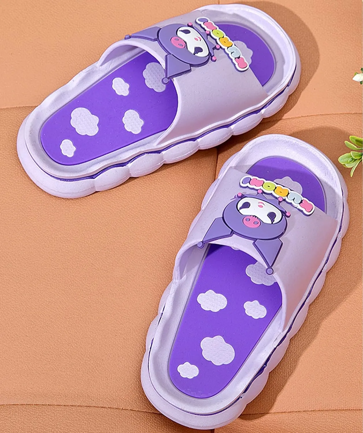 Everyday Delights Kuromi Slides Beach Sandals Slippers for Girls Kids Children