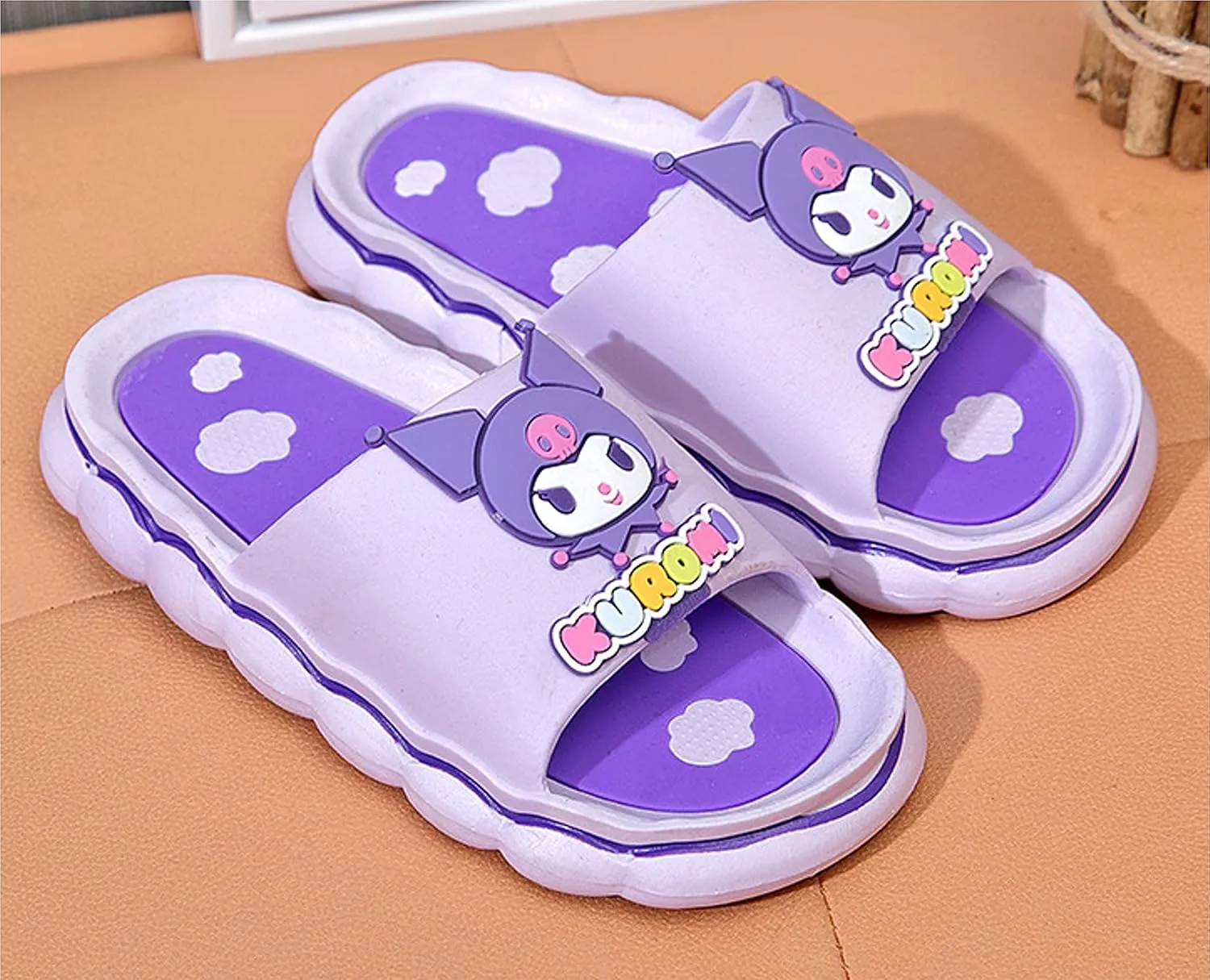 Everyday Delights Kuromi Slides Beach Sandals Slippers for Girls Kids Children