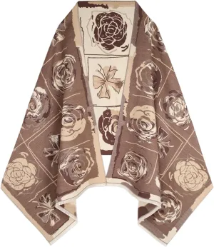 EXTREE Scarfs for Women Pashmina Silky Shawl Wrap for Evening Dressing Blanket Open Front Poncho Cape