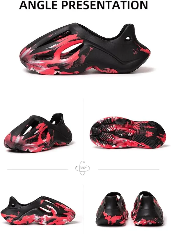 Foam Runner Shoes,Unisex Foam Runner Sneakers Pillow Cloud Sandals Slides, Fashion Anti Slip Quick-Drying Summer Beach Shoes