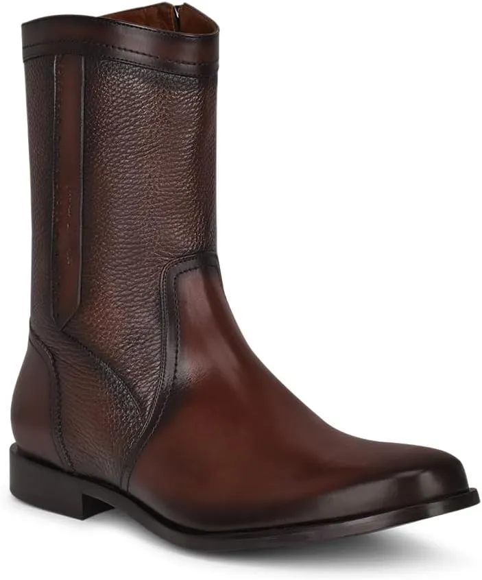 FRANCO CUADRA Men’s Brown Deer Leather Urban Boots