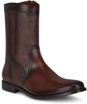 FRANCO CUADRA Men’s Brown Deer Leather Urban Boots