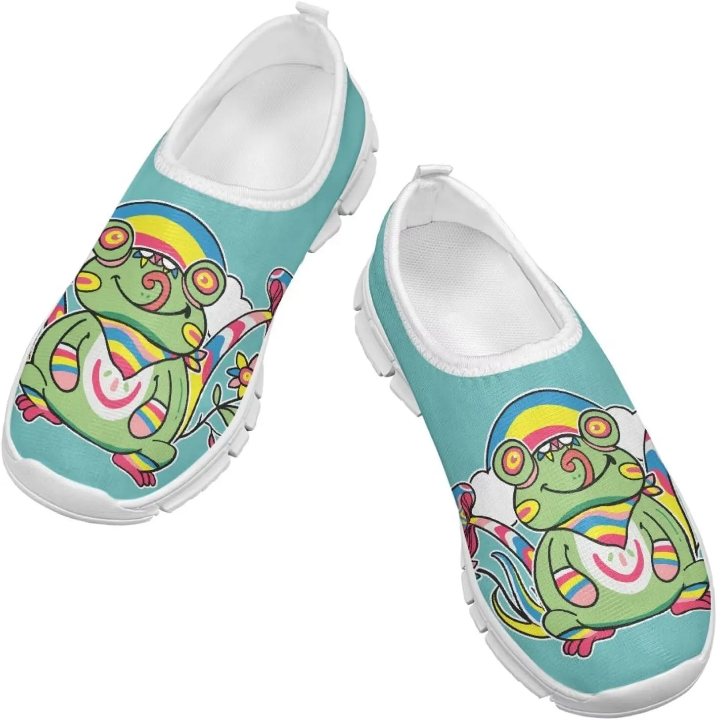 Girls Boys Kids Slip On Sneakers Classic Casual Walking Shoes Lightweight Soft Outdoor Loafers for Party Size 11-15 White Sole