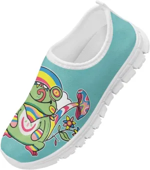 Girls Boys Kids Slip On Sneakers Classic Casual Walking Shoes Lightweight Soft Outdoor Loafers for Party Size 11-15 White Sole