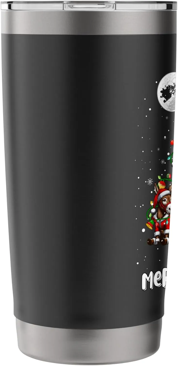 Group Santa Mules As Christmas Tree Colorful Costume Team Stainless Steel Insulated Tumbler