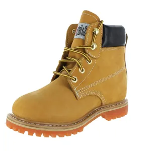 GS003-Tan-7.5W Steel Toe Work Boots - Tan - 7.5W, English, Capacity, Volume, Leather, 7.5W, Tan ()
