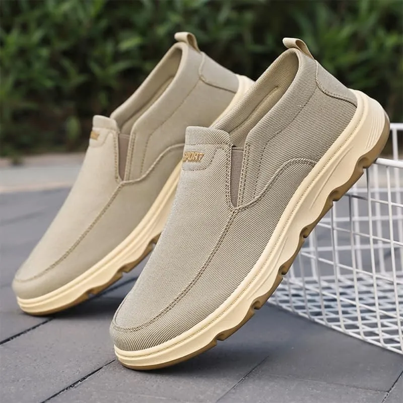 Hands Free Slip On for Man Walking Shoes Loafers Slip-ins Working Dress Casual Outdoor Lightweight Cushioning Comfortable Breathable Hiking All-Terrain Ankle Boots Trekking