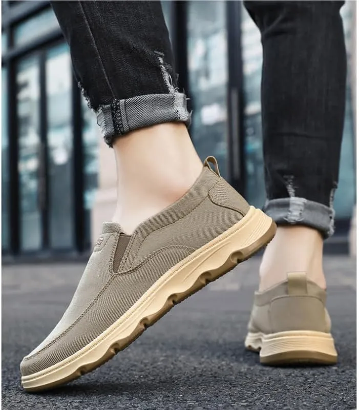 Hands Free Slip On for Man Walking Shoes Loafers Slip-ins Working Dress Casual Outdoor Lightweight Cushioning Comfortable Breathable Hiking All-Terrain Ankle Boots Trekking
