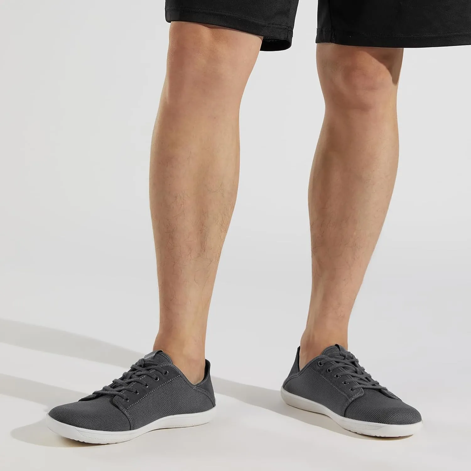HEEZ Mens Wide Toe Barefoot Shoes 2 in 1 Slip on Mules and Breathable Sneakers for Men Lace Up Comfortable Walking Shoes