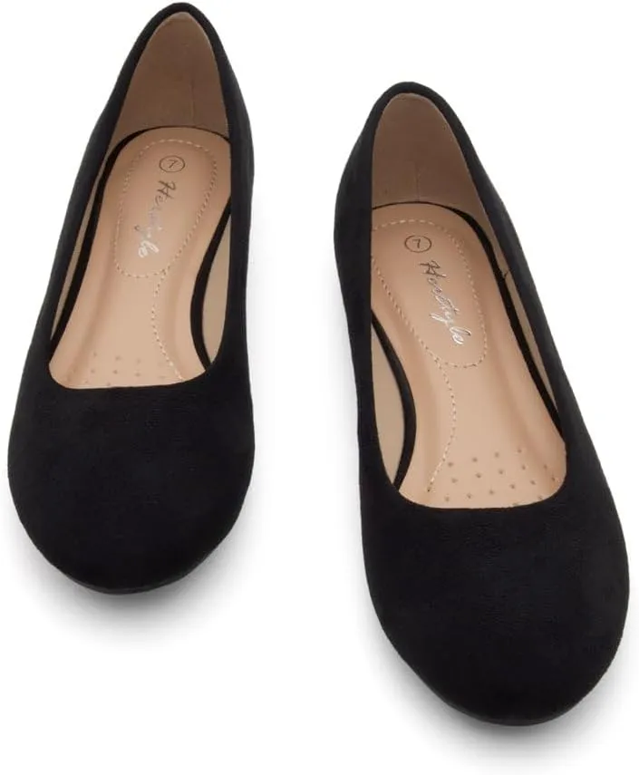 Herstyle Ever Memory Women's Ballet Flats Dressy Flat Shoes Almond Toe Ballerina Comfortable Slip-On Casual Flats for Daily Wear Work Office and Party