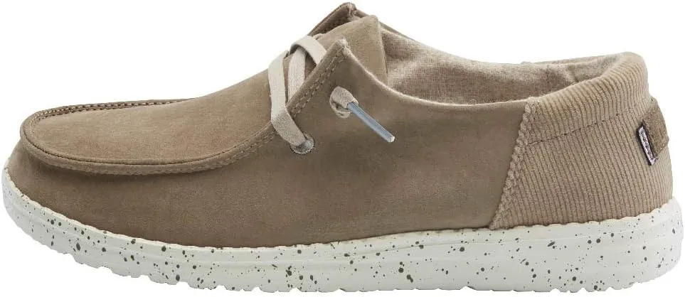 Hey Dude Women's Wendy Suede Nut Size 10 | Women’s Shoes | Women’s Lace Up Loafers | Comfortable & Light-Weight