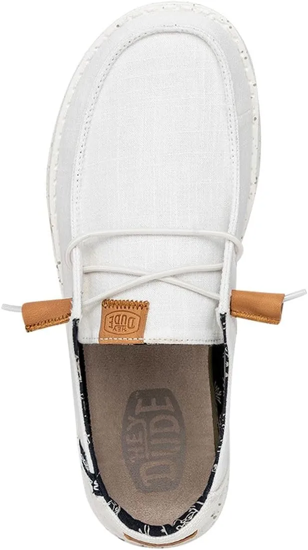 Hey Dude Women's Wendy Washed Canvas | Women’s Shoes | Women’s Lace Up Loafers | Comfortable & Light-Weight