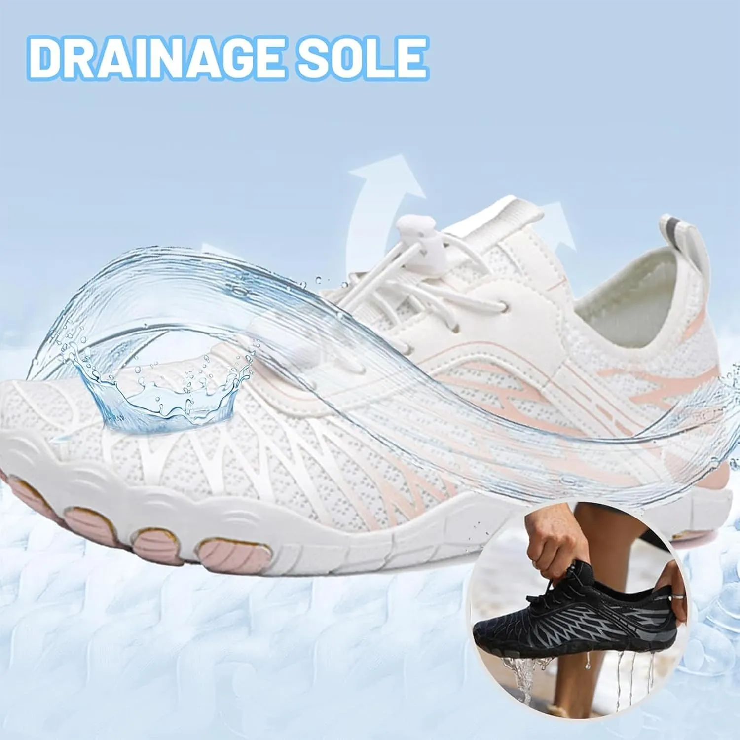 Hiek Footwear Barefoot Shoes Womens Mens, Barefoot Shoes, Quick Dry Healthy Non-Slip Baresteps Athletic