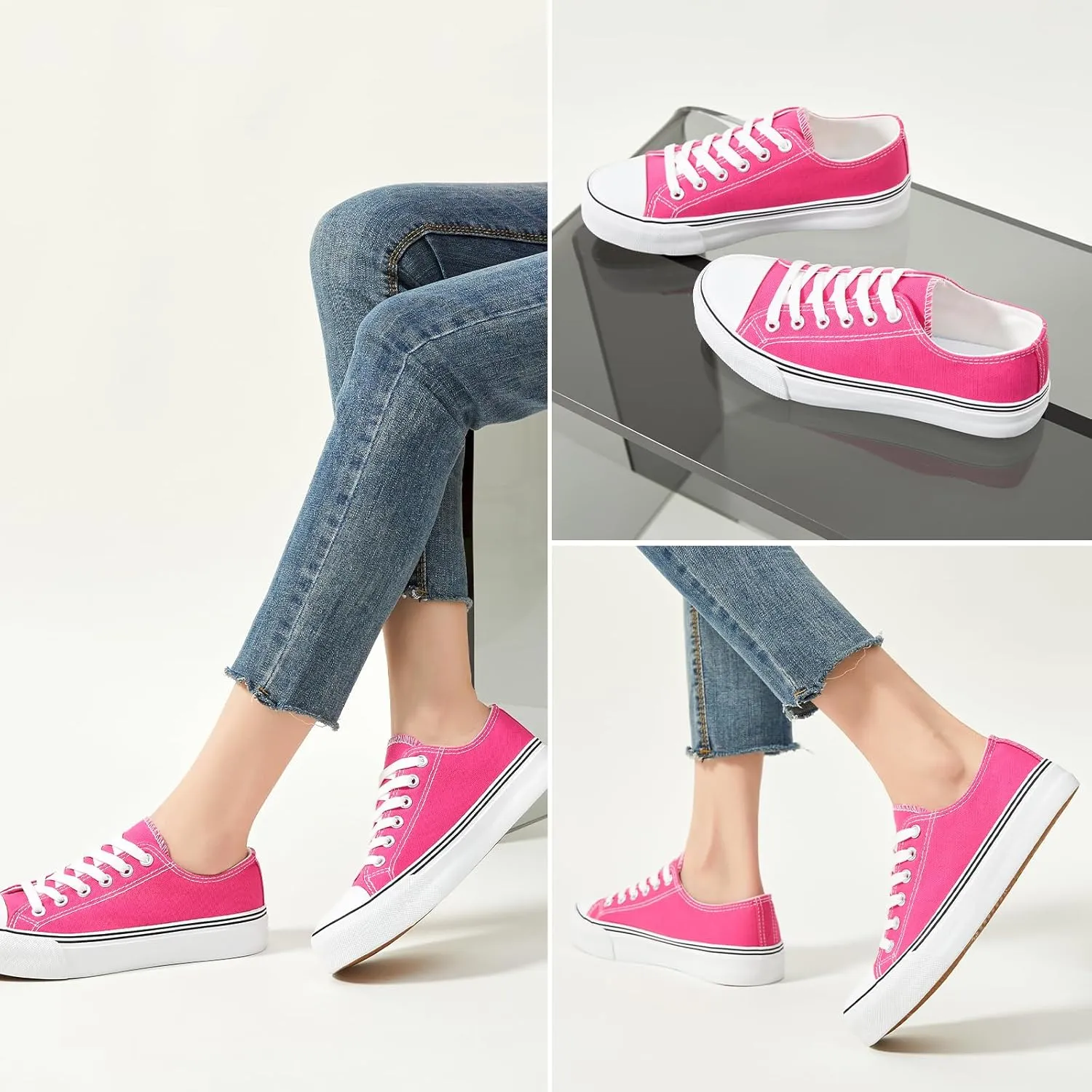 Iarus Womens Canvas Shoes Low top Sneakers for Womens Fashion Casual Shoes Walking Comfortable Shoes