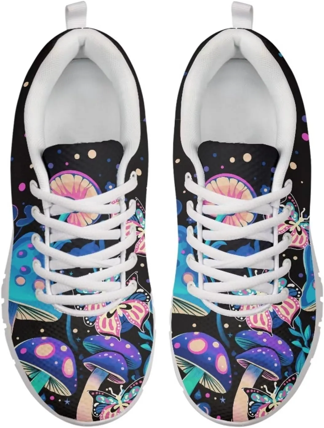 INSTANTARTS Women's Walking Shoes Air Mesh Running Shoes Non-Slip Lace Up Fashion Sneakers