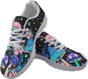 INSTANTARTS Women's Walking Shoes Air Mesh Running Shoes Non-Slip Lace Up Fashion Sneakers