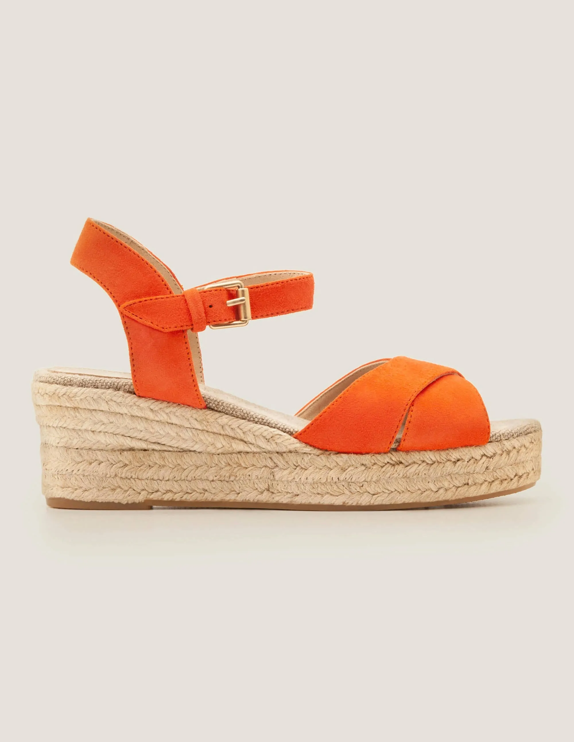 Jasmine Espadrilles mit Keilabsatz-Orangerot