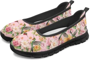 Jeiento Butterfly Shoes for Women Casual Slip-On Loafers Mesh Breathable Road Running Shoes Adult Sneakers