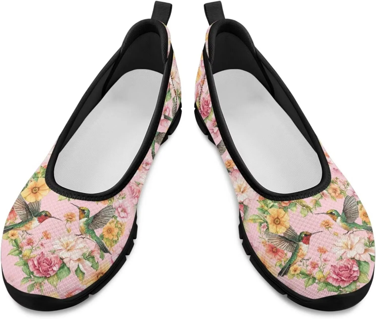 Jeiento Butterfly Shoes for Women Casual Slip-On Loafers Mesh Breathable Road Running Shoes Adult Sneakers