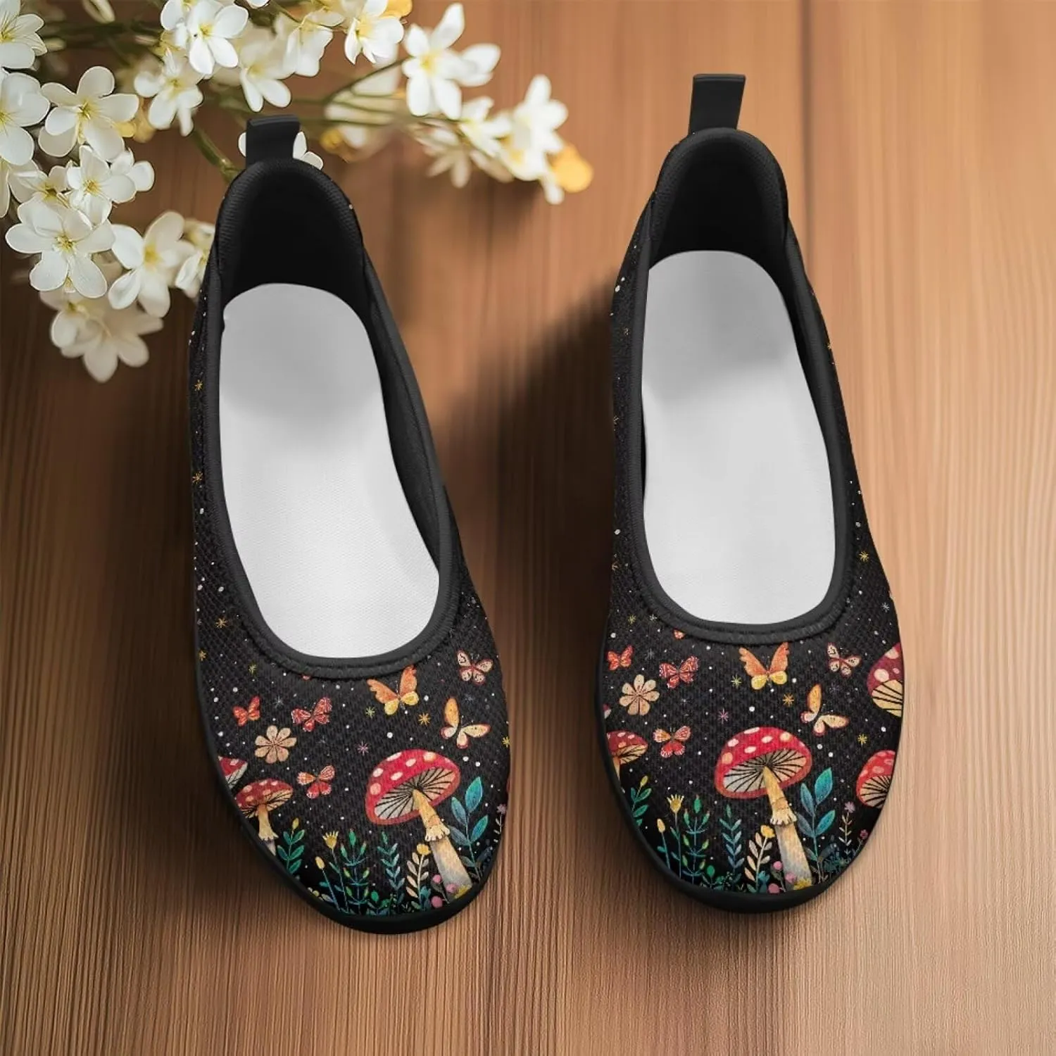 Jeiento Casual Slip On Loafers for Women Lady Mesh Tennis Shoes Breathable Light Weight Low Top Round Toe Walking Sneakers