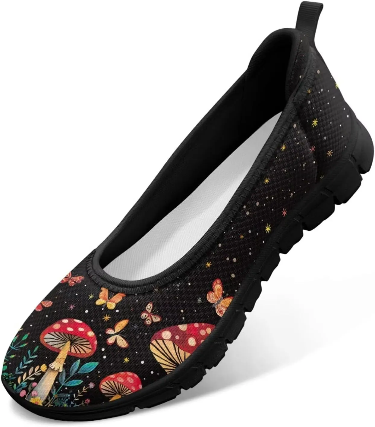 Jeiento Casual Slip On Loafers for Women Lady Mesh Tennis Shoes Breathable Light Weight Low Top Round Toe Walking Sneakers