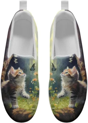 Jeiento Womens Platform Fashion Sneakers with Rocker Bottom Low Top Tennis Shoes Slip-On Walking Sneaker Work,Athletic,Casual Footwear