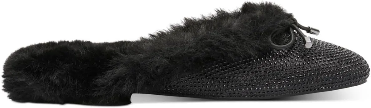Jessica Simpson Womens TRACEE2 Faux Fur Pointed Toe Mules