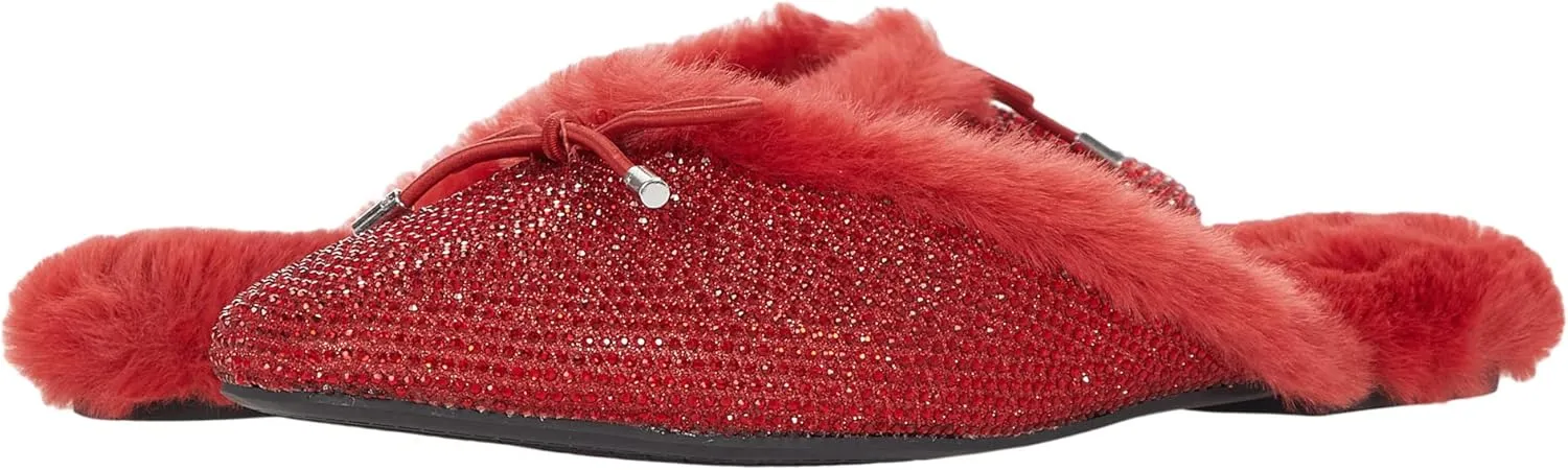 Jessica Simpson Womens TRACEE2 Faux Fur Pointed Toe Mules