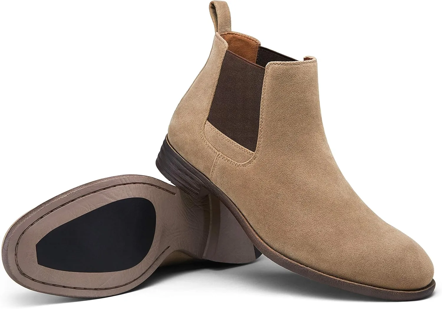 Jousen Men's Chelsea Boots Lightweight Casual Chukka Ankle Boots Classic Elastic Dress Boots For Men
