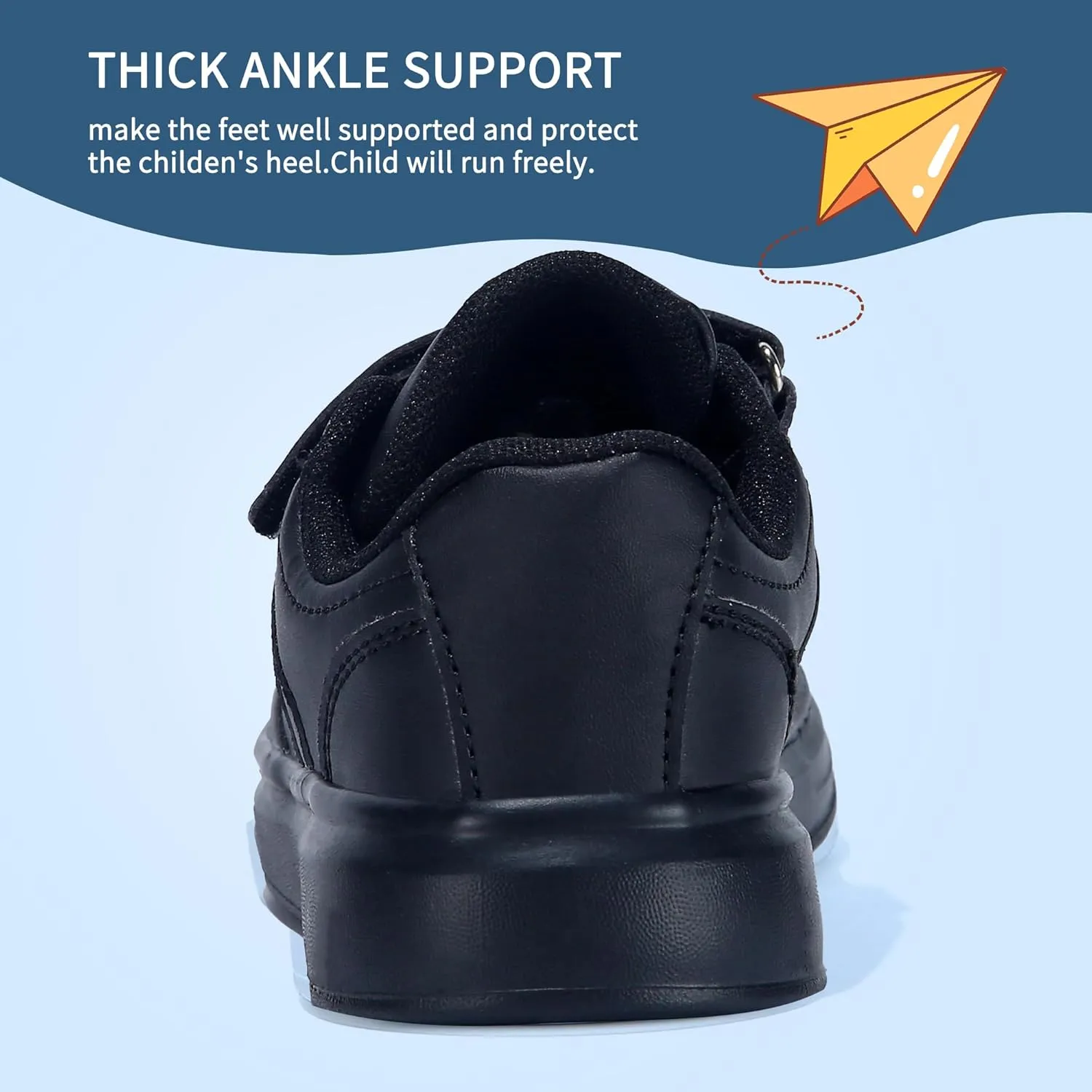 Kids Boys Girls Sneakers Hook & Loop Tennis Breathable Lightweight Toddler Shoes for Casual Sport Outdoor Walking (Size 9-3)
