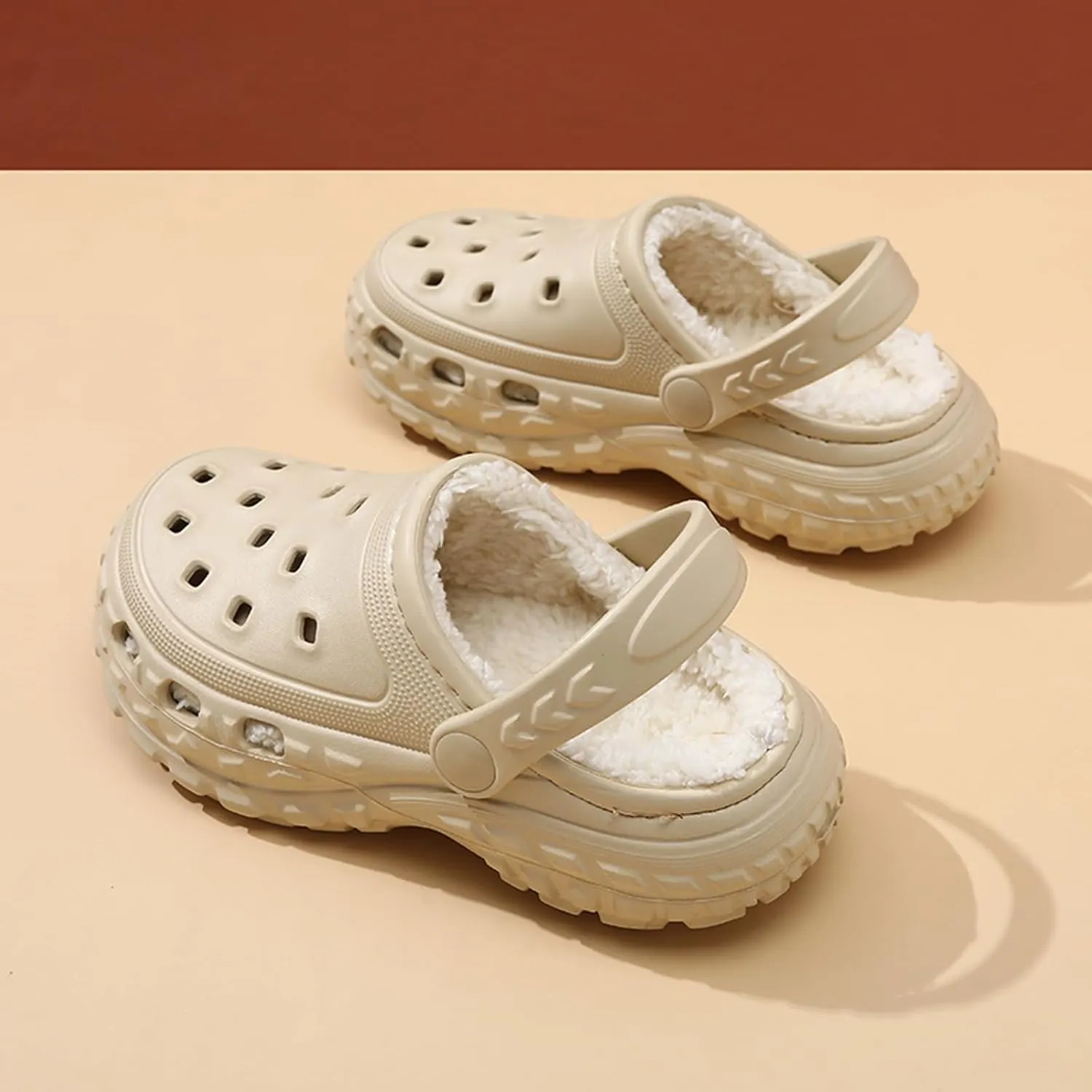 Kids Fur Lined Clogs Garden Shoes for Boys Girls Fashions Winter Warm Plush Home Slippers Slip On Indoor Outdoor Fleece Lined Mules