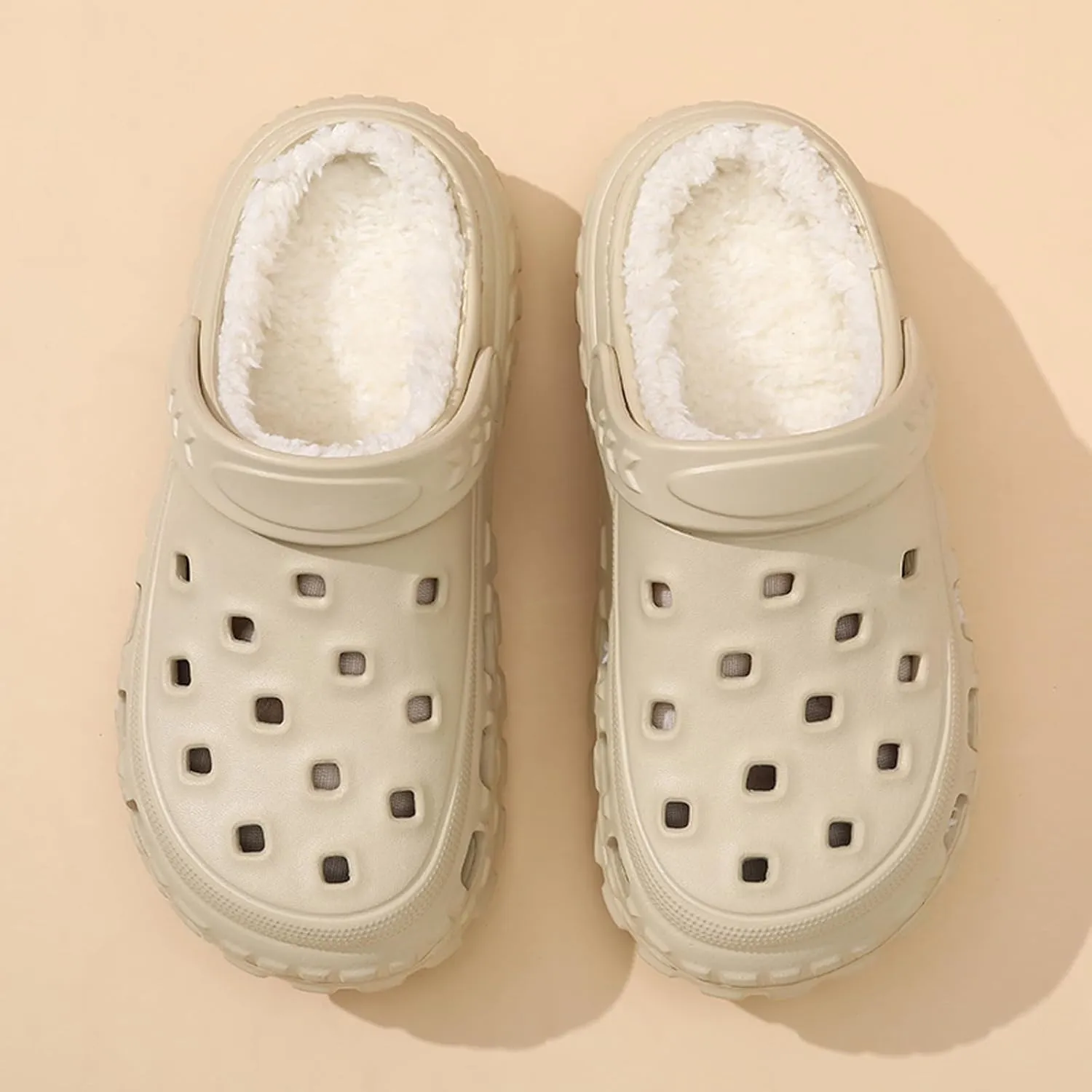 Kids Fur Lined Clogs Garden Shoes for Boys Girls Fashions Winter Warm Plush Home Slippers Slip On Indoor Outdoor Fleece Lined Mules